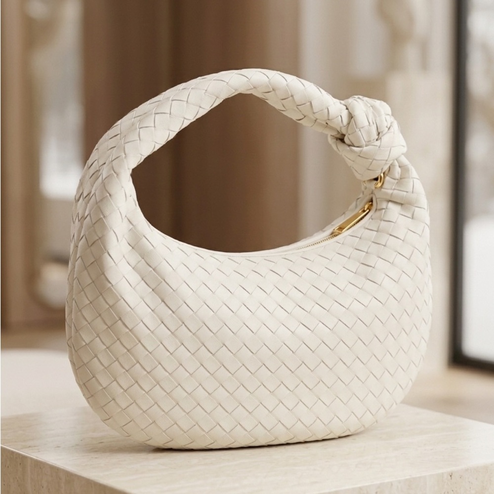 Urban Expressions Ivory Woven Hobo Bag